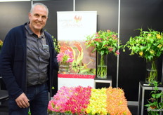 Antoine stond op de beurs met zijn bedrijf Glorious Gloriosa. Antoine toonde een nieuw soort, de Exotic Pink voor het eerst op de beurs.